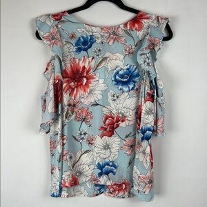 NWT Lush Light Blue Open Shoulder‎ Top